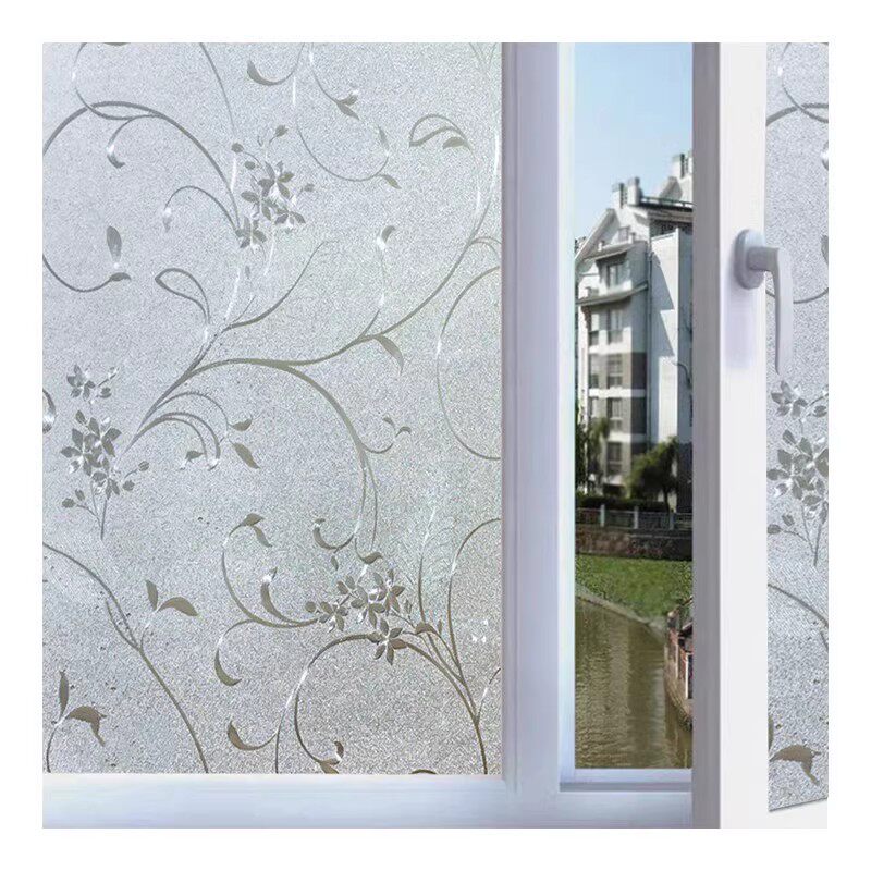 Acheter Film Statique pour Fenêtre en PVC Rétro Fleur Mandala - Sans Colle, Amovible, Autocollant pour Verre Dépoli