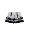 HTYM American retro lace spliced ​​cake skirt for women in summer new high-waisted slimming A-line skirt strap pendant