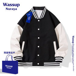 Wassupnuraya Baseball Jacket for Men and Women 2026 New Trendy Brand Student Loose American Style Spring and Autumn Jacket