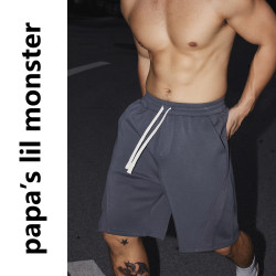 Minimalist cool style American retro elastic cord air layer sports shorts for men summer casual straight leg pants