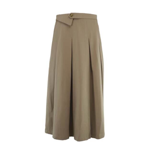 PATAVINITY Temperament Commuting Irregular High Waist Slim A-line Large Slim Skirt for Women Spring and Autumn Mid-length Skirt