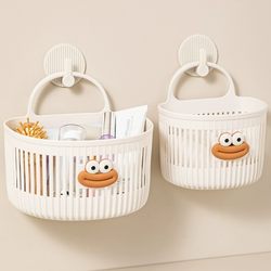 Multifunctional Small Hanging Basket Bathroom Bathroom Waste Towel Storage Basket Kitchen Dormitory Bedside Wall-Mounted Hanging Basket