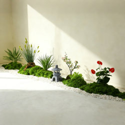 Simulated Green Plants for Entranceway Landscaping, Indoor Corridor Flower Troughs, Artificial Plant Partitions, Decorative Display Cabinets, Micro-Landscapes