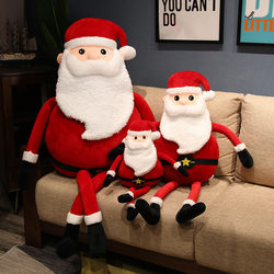 Santa Claus Doll Plush Pillow Sofa Living Room Large Cushion Decoration Gift for Girls and Children Christmas Present
