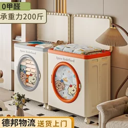 288-Liter Flip-Top Storage Box, Clothing Storage Cabinet, Toy Storage, Large Capacity, Extra-Large Household Folding Cover Storage Box, Books