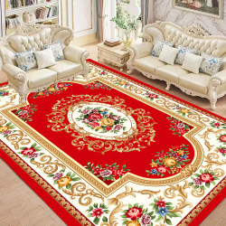 European-Style Living Room Coffee Table Rug, Sofa Luxury Carpet, High-End Light Luxury Bedroom Mat, Chinese-Style American-Style Home Thickened Carpet