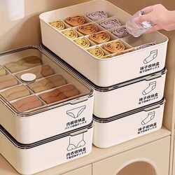 Japanese Underwear and Socks Storage Box, Home Wardrobe Drawer-Type Three-In-One Organizer
