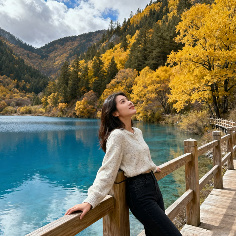 私家小团秋景7日游成都到九寨沟黄龙四姑娘山毕棚沟米亚罗7天6晚