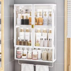 German Washbasin Storage Cabinet Wall-Mounted No-Drill Bathroom Wall Shelf Waterproof Washbasin Storage Cabinet Multi-Layer