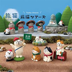 2025 New Zakka Japanese Mount Fuji Travel Cat Figurine Desktop Trendy Healing Style ins Cute Gift