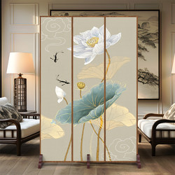 2025 New Chinese-Style Folding Screen Partition for Living Room, Movable Home Bathroom Entrance Door Cover, Office Divider