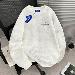 Wassup Original Batik Heavyweight Autumn and Winter 2025 New Round Neck Sweatshirt for Men and Women, Loose Long-Sleeved Tops for Couples