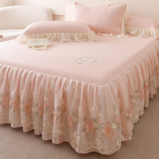 
Summer Ice Bean Cool Mat Bedskirt Three-piece Set 2025 New Type A Maternal and Infant Grade Cooling Air-conditioned Mat Can Be Machine Washed