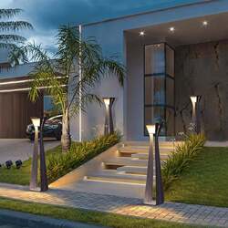 Solar outdoor lights waterproof courtyard lights outdoor lawn lights modern simple villa landscape lights park garden lights