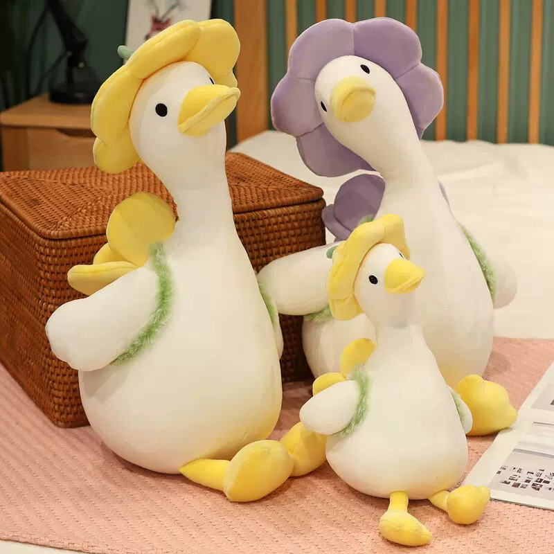 Kawaii 35cm Duck Doll Flower Duck Plush Toy Stuffed Animal P-Taobao