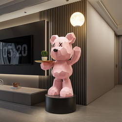 Violent Bear Large Floor-Standing Ornament for Living Room, Next to Tv Cabinet, Light Luxury, High-End Home Decoration Gift
