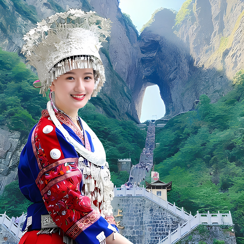 0购物店 含高铁 湖南长沙张家界旅游天门山凤凰古城6天5晚跟团游