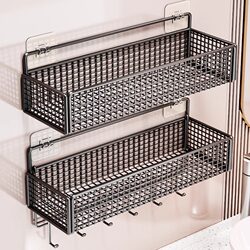 Bathroom Storage Rack, No-Drill Wall-Mounted Shelf for Washbasin, Toilet, Shower, and Bathroom