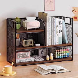 Desktop Storage Rack, Simple Bookshelf for Home Use, Small Storage for Desk, Office File Placement Rack