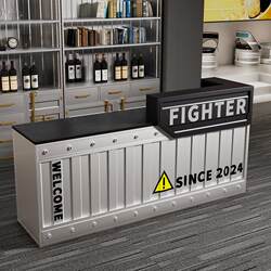 Industrial Style Cash Register Counter, Bar, Milk Tea Shop, Restaurant, Coffee Shop, Bar Counter, Creative Gym, Barbecue Restaurant, Reception Desk