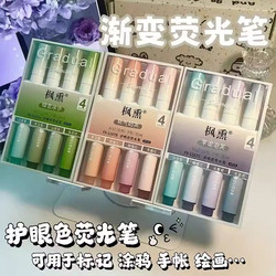 Gradient Highlighter Pen for Fourth, Fifth, and Sixth Graders, Creative Gift for Middle School Students, Eye-Friendly, Large Capacity, Soft-Tip Marker Pen