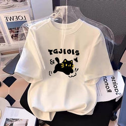 Girls' Pure Cotton Short-Sleeved T-Shirt, Summer 2026 New Style, Children's Pure Cotton Fashionable Half-Sleeve Top for Older Kids