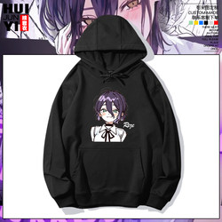 Chainsaw Man Reze Merchandise Hoodie, Autumn and Winter Fleece-Lined Loose-Fitting Unisex Anime Student Top