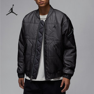 
Nike/Nike genuine JORDAN men's checked cotton warm stand collar cotton jacket HQ8786-010