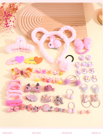 【美品】プリュイヘアアクセサリー4点セット Fengcai プリンセスヘアアクセサリーセット - 女の子へのギフトボックス