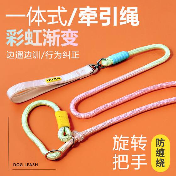 
Explosion-proof P-rope dog leash, anti-breakaway dog leash, universal dog leash, P-rope collar, dog chain for large, medium and small dogs