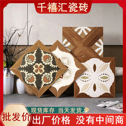 French Versailles Patterned Wood Grain Tiles 600X600 for Living Room, Dining Room, Cafe, Bathroom, Garden, Non-Slip Floor Tiles