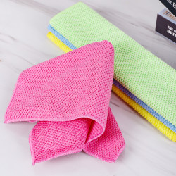 Household Absorbent Towels, Lint-Free, for Wiping Tables, Kitchen Cleaning, Dishwashing, Corn Grain Cloth, Household-Specific Fish Scale Cleaning Cloth