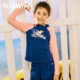 TOSWIM children's swimsuit girls split long sleeves warm sun protection quick dry medium-sized children's swimsuits afraid of hot springs