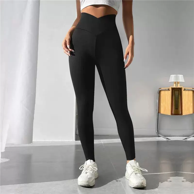 2023 Nylon Back V Butt Yoga Pants Women High Waist Fitness W-Taobao