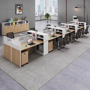 Desk employee position screen card seat 4 4 people, six 6 -6 -person financial staff office table and chair combination furniture