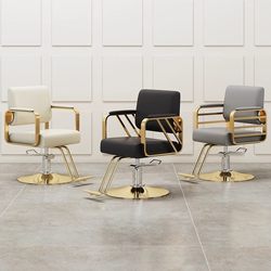 Hair Salon Chair, Special Lift and Swivel Chair for Hair Salons, Simple and Stylish Stainless Steel Perm and Dye Chair Stool