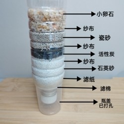 LAOSHU Filter Water Purifier Simple Multi-Layer Water Quality Purifier Elementary School Science Sewage Filtration LAOSHU Water Purifier