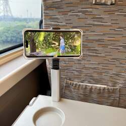 100 Great Items for Travel |   High-Speed Rail and Airplane Travel Phone Stand, Portable Lazy Phone Holder for Watching Shows, Desktop Stand with Great Value and High Quality.