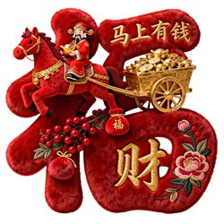 Money God Door Sticker with the Word 