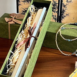 Exquisite and Worry-Free Scroll Letter Gift Box, Love Letter Handwritten Letter Packaging Box, Long Strip Box, Colorful Top and Bottom Cover Rectangular Umbrella Box