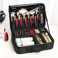 Women Professional Suitcase Makeup Box Make Up Cosmetic Bag