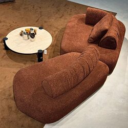 Italian Minimalist Sicilian Fabric Sofa Designer Villa Large Flat-Floor Living Room New Modular Combination Sofa