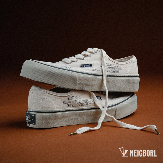
[Wanlilu 2.0] NEIGBORL Zhao's low-top thick-soled canvas shoes retro printed versatile vulcan shoes