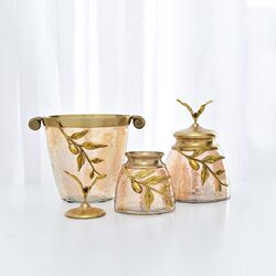 Luxurious high-end ice bucket, European and American p French table decorations, living room wine bottles, kitchen storage jars, decorations