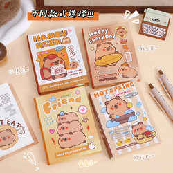 Campus Hot Item Capibara A7 Notebook Cartoon Capybara Pocket Notebook Student Mini Notebook Portable Notepad