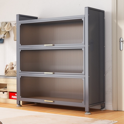 Steel Storage Cabinet Dust-Proof Storage Cabinet Home Balcony Living Room Multi-Layer Children's Shoe Cabinet Simple Wardrobe Storage Cabinet