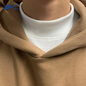 
Pull back white bottoming shirt men's winter double-sided German velvet inner warm fleece plus velvet half turtleneck long-sleeved T-shirt Y