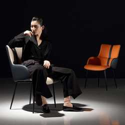 Nordic iron dining chair home backrest chair modern minimalist cafe restaurant dining room leather designer chair