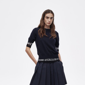 
AVVENN designer style slit back hem comfortable pullover T-shirt sweater AL10601682