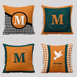 Scandinavian Orange Sofa Pillow Living Room Bedside Cushion Car High-End Accessible Luxury Backrest Pillowcase Does Not Contain Core